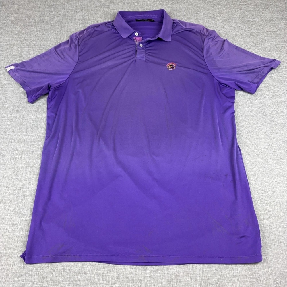 RLX Ralph Lauren Polo Shirt Mens XL Purple Seminole‎ Golf Short Sleeve Logo